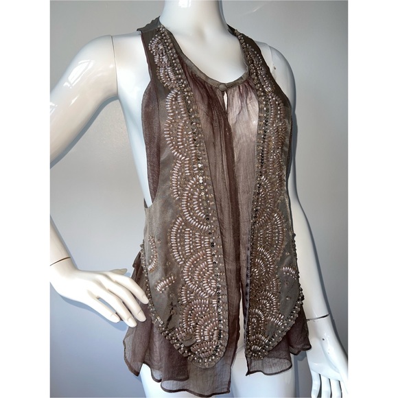 RYU ANTHROPOLOGIE Beaded Vest - Picture 1 of 11